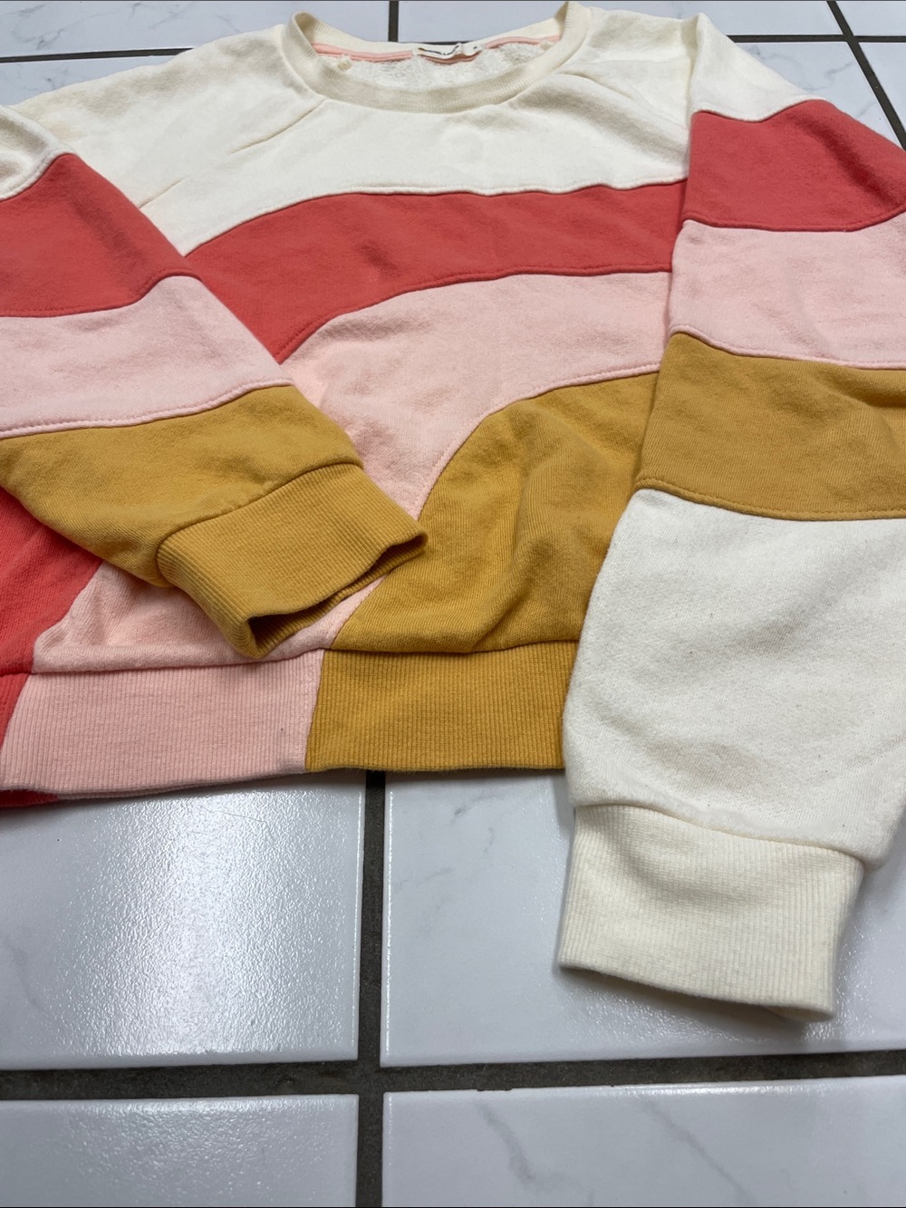 Marine Layer Women’s Cloud 9 Terry Colorblock Cotton Crewneck Sweatshirt Size Sm - Picture 8 of 17